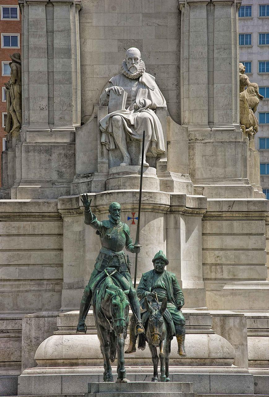 Don Quijote Madrid Cervantes Estatuas