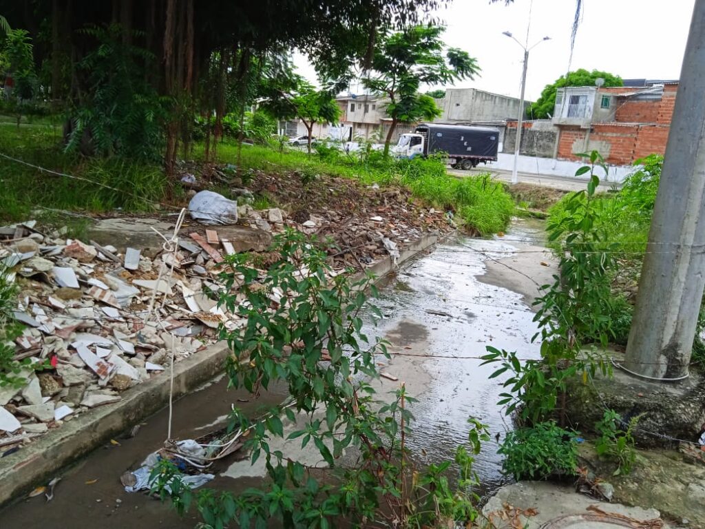 Arroyo Don Juan, barrio Los Robles, invadido y contaminado de basuras