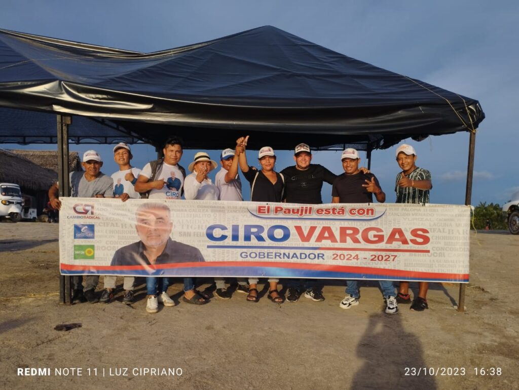 Pendon Ciro Vargas candidato gobernador Guanía