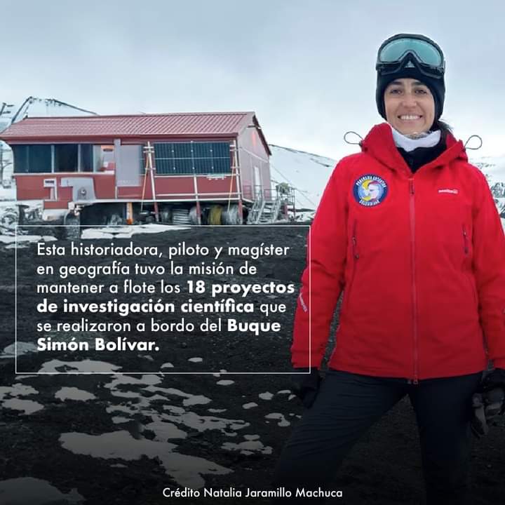Natalia Jaramillo Machuca coordinadora de la expedición científica de Colombia, en la Antártida