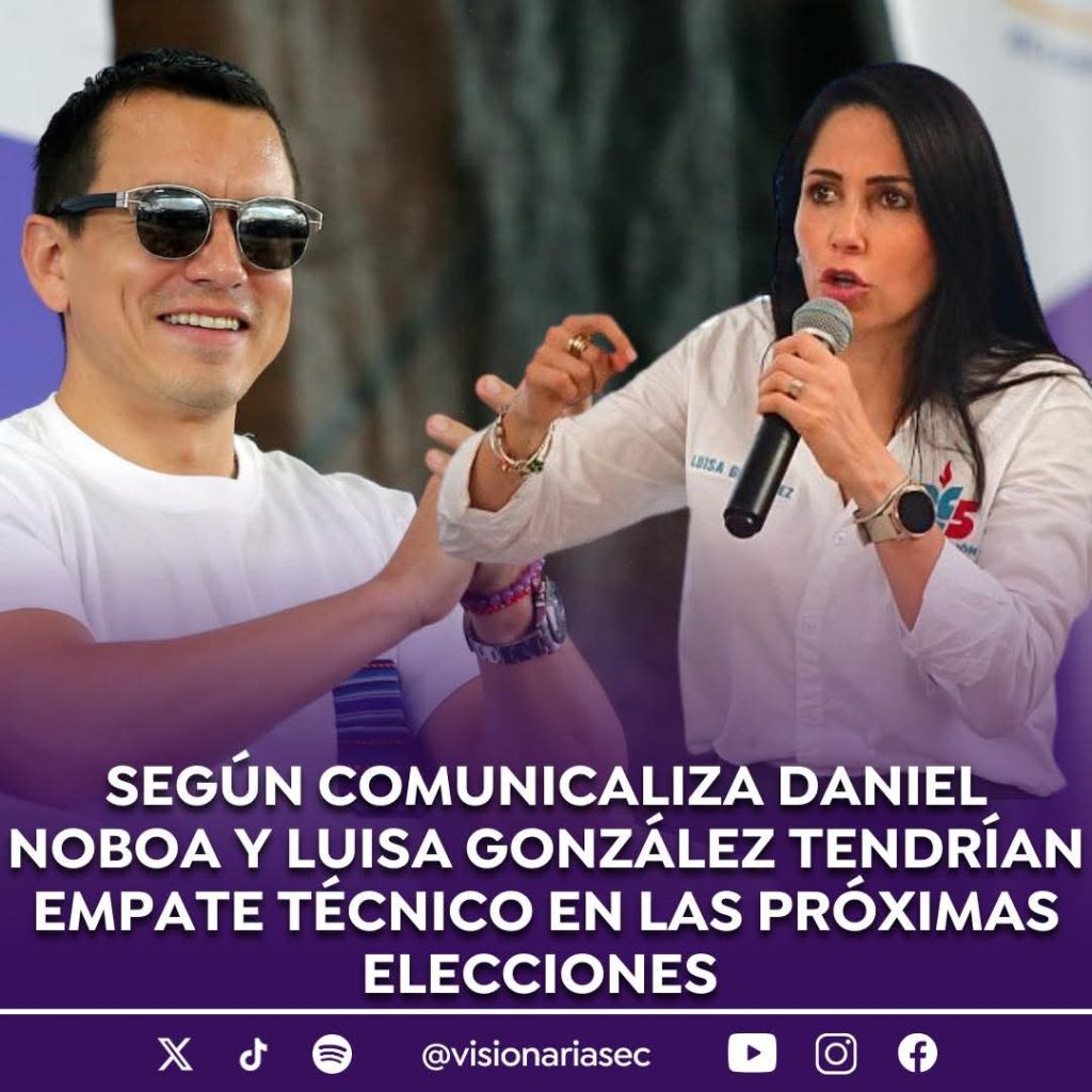 Una encuesta publicada en noviembre del 2024 por la encuestadora Comunicaliza, el presidente de Ecuador, Daniel Noboa, y la candidata del correísmo, Luisa González, se encuentran en un empate técnico de cara a las elecciones presidenciales, programadas para el 2025.