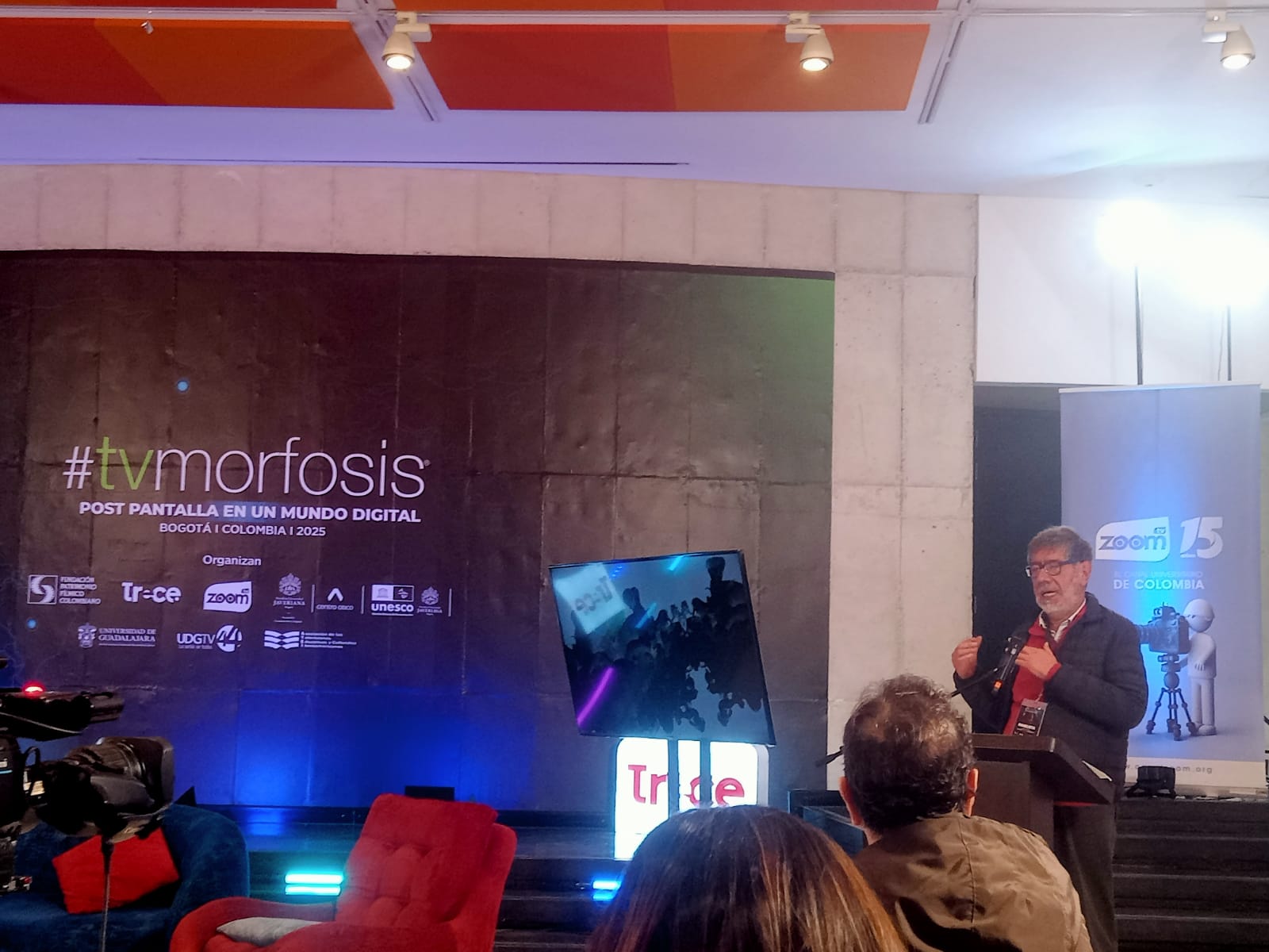 Foro TVmorfosis (Pos Pantalla en el Mundo Digital) que se realizó en la Universidad Javeriana en Bogotá