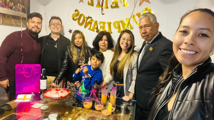 Libardo Guzamn y familia