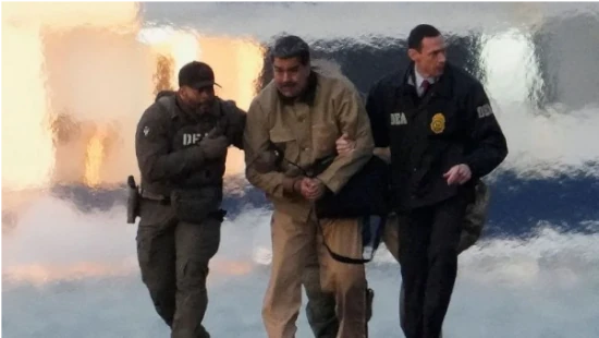 Nicolás Maduro ante el tribunal federal de Nueva York para su primera comparecencia.