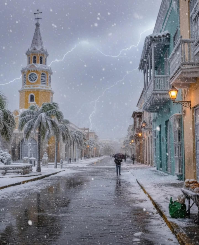 cartagena, El 1 y 2 de febrero de 2026 , se alteró su fotografía de movilidad marítima, área y terrestre por la presencia de un viento frío proveniente de Estados Unidos.