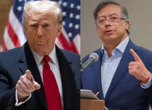 El presidente de los Estados Unidos Donald Trump y el presidente de Colombia Gustavo Petro,